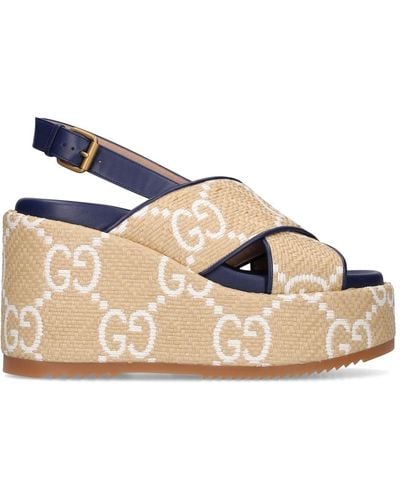 Sandales compensées Gucci pour femme | Réductions en ligne jusqu'à 14 % |  Lyst