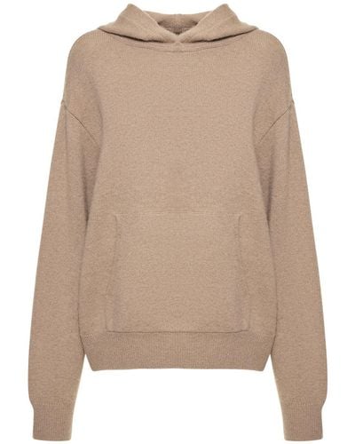 Interior The Lindsey Hoodie Cashmere Sweater - Natural