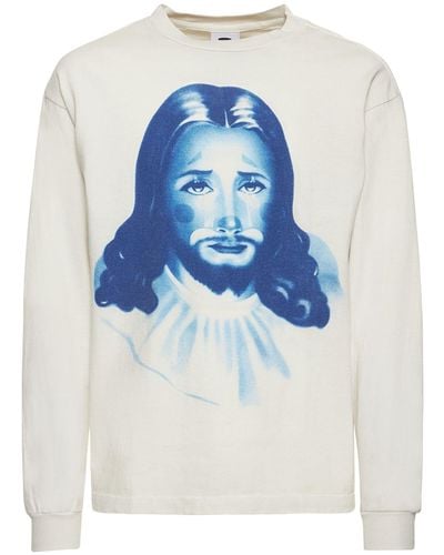 Saint Michael Born X Raised X T-shirt - Blue