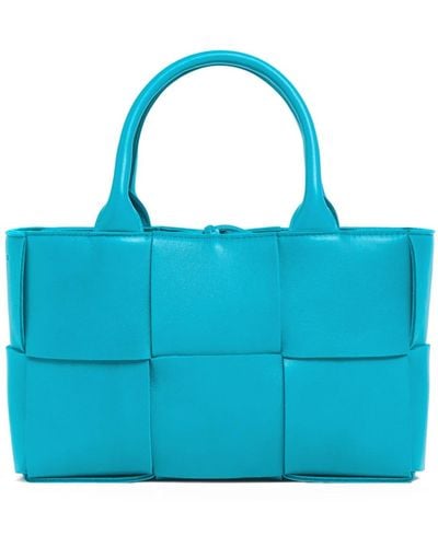 Bottega Veneta Mini Arco Leather Tote Bag - Blue