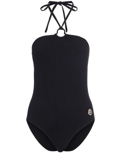 Moncler Jersey One Piece Swimsuit - Black