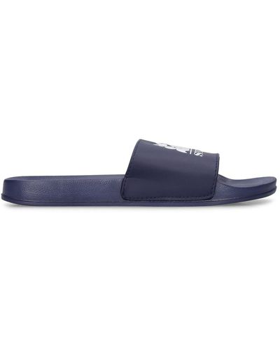 Sundek 25mm Logo Print Rubber Slide Sandals - Blue