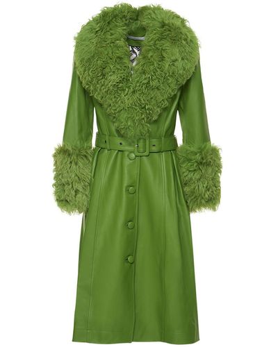 Saks Potts Foxy Shearling Coat - Green