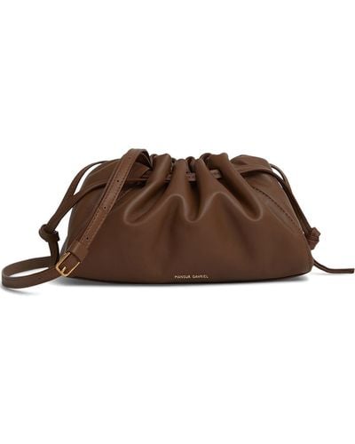 Mansur Gavriel Mini Bloombag Leather Shoulder Bag - Brown
