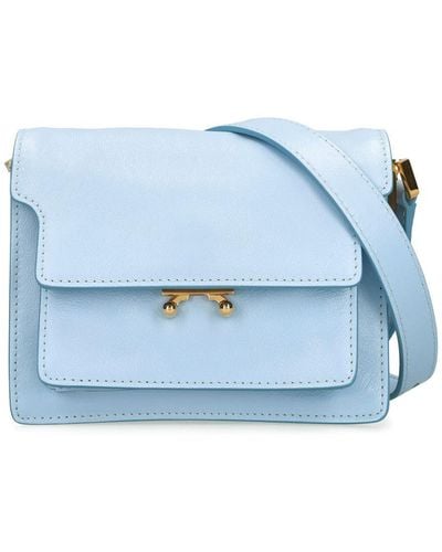 Marni Mini Trunk Soft Leather Shoulder Bag - Blue