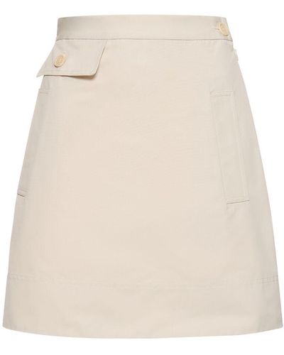 Aspesi Minifalda de lona de algodón - Blanco