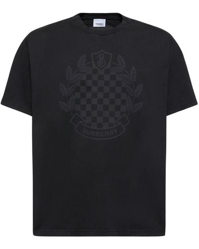 Burberry T-shirt ewell check - Nero