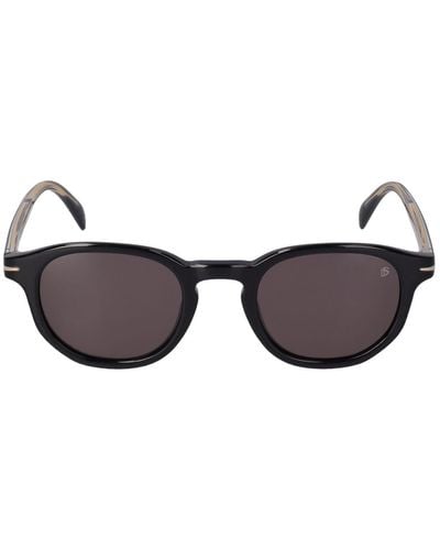 David Beckham Db Round Acetate Sunglasses - Brown