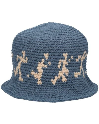 Kidsuper Gorro crochet de algodón - Azul