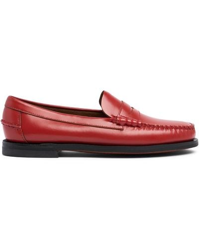 Sebago Classic Dan Pigt Leather Loafers - Red