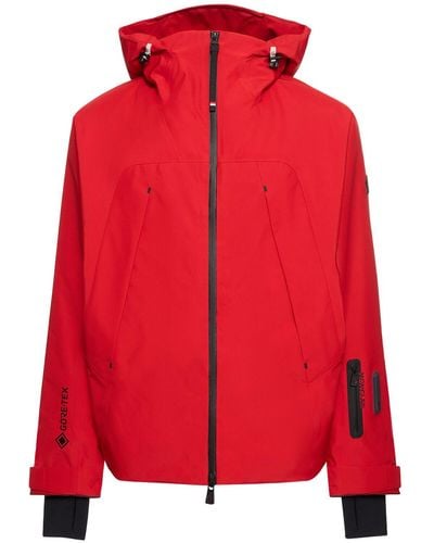 3 MONCLER GRENOBLE Lapaz Gore-tex Nylon Ski Jacket - Red