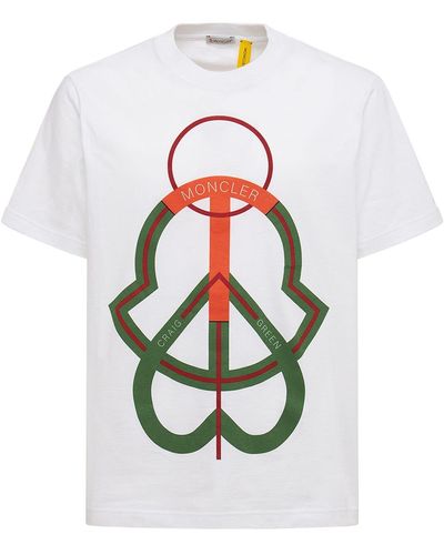 Moncler Genius T-shirt Craig Green In Cotone Stampato - Bianco