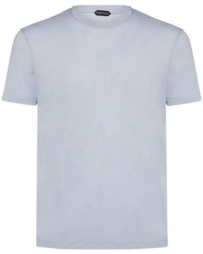 Tom Ford T-shirt Aus Lyocell & Baumwolle - Weiß