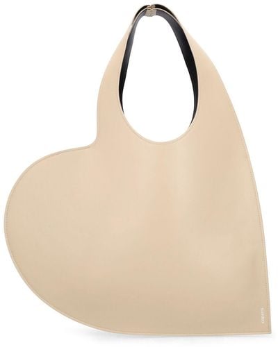 Coperni Heart Leather Shoulder Bag - Natural