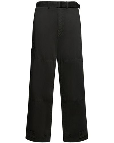 Lemaire Pantalon militaire en coton - Noir