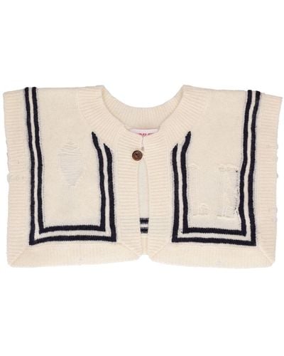 Charles Jeffrey Sailor Lambs Wool Collar - Natural