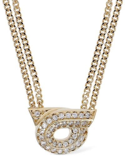 Ferragamo Ganstrass Crystal Long Necklace - Metallic