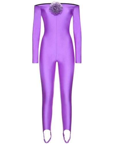 GIUSEPPE DI MORABITO Combinaison en jersey stretch brillant - Violet