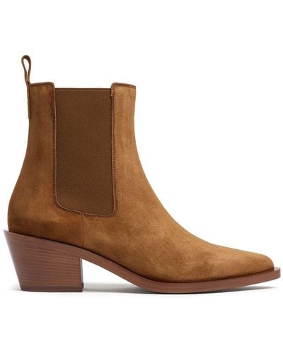 Gianvito Rossi 45Mm Suede Ankle Boots - Brown