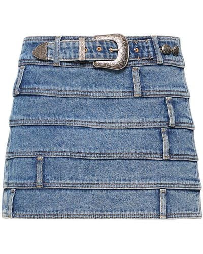 ANDERSSON BELL Minifalda de denim con cintura baja - Azul