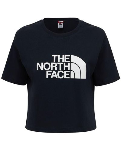 The North Face Kurzes T-shirt Aus Baumwolle Mit Logo - Blau