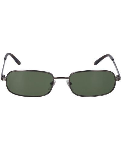 Gucci Rechteckige Sonnenbrille Aus Metall "gg1457s" - Grün