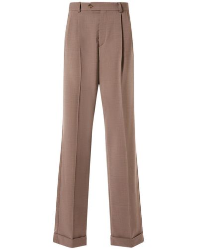Sportmax Pantalones de lana con cintura baja - Marrón