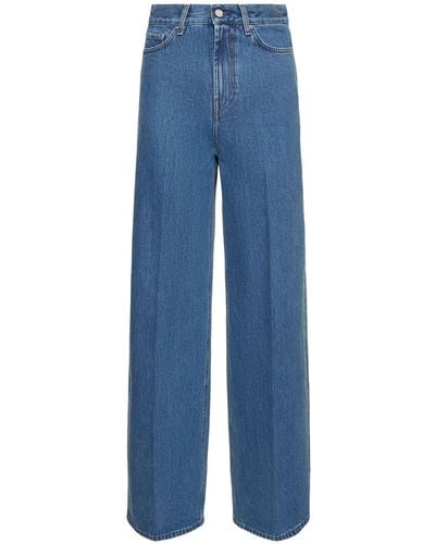 Totême Wide Denim Cotton Jeans - Blue