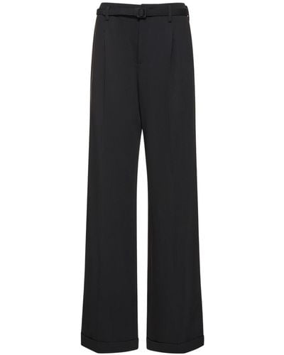 Ralph Lauren Collection Acklie Wool Gabardine Flared Trousers - Black