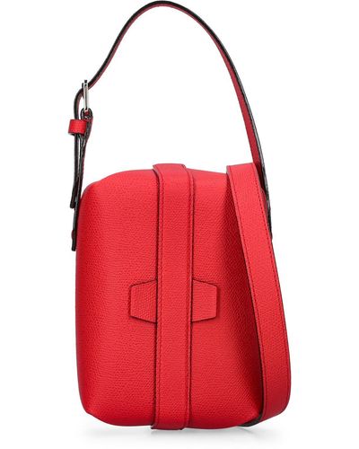 Valextra New Tric Trac Grained Leather Bag - Red