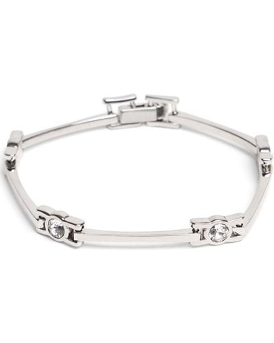 Saint Laurent Bracelet en laiton baguette - Blanc