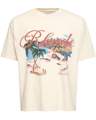 Rhude Camiseta cannes beach - Blanco