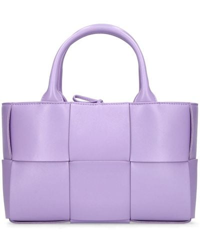 Bottega Veneta Mini Arco Intreccio Leather Bag - Purple