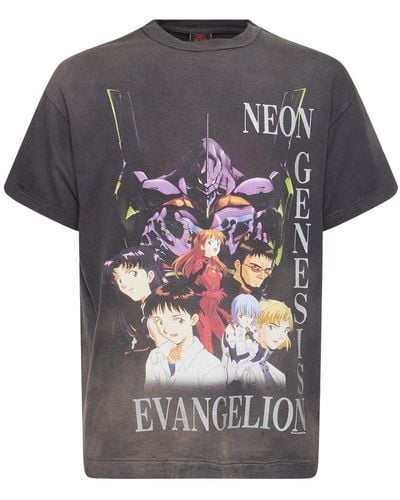 Saint Michael Evangelion X Saint Mx6 T-shirt - Gray