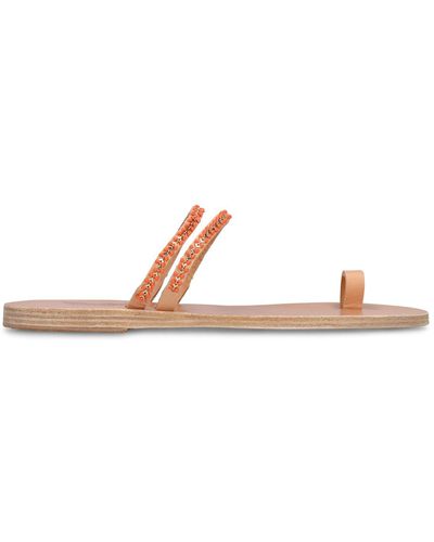 Ancient Greek Sandals Skalida レザーフラットサンダル 10mm - オレンジ