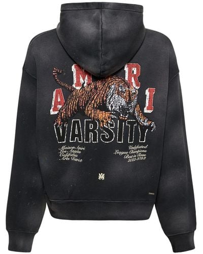 Amiri College-hoodie "vintage Tiger" - Grau