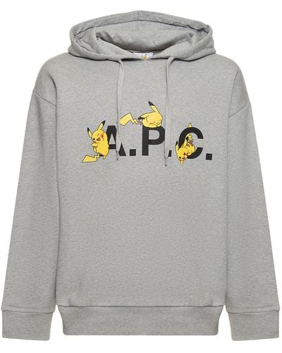 A.P.C. X Pokémon Organic Cotton Hoodie - Grey