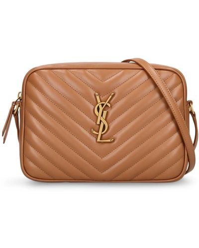Saint Laurent Lou Quilted Leather Camera Bag - Brown