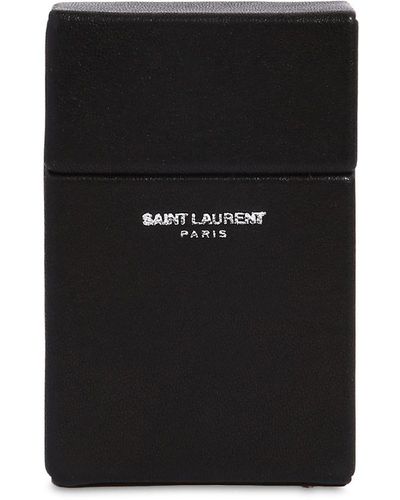 Saint Laurent Zigarettenschachtel Aus Leder - Schwarz
