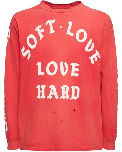 Saint Michael Baumwoll-t-shirt "saint Mx6 Soft Love" - Rot