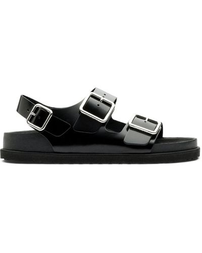 Birkenstock 1774 Milano シャイ二ーレザーサンダル - ブラック