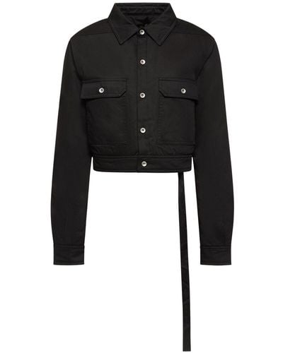 Rick Owens DRKSHDW Giacca cropped in drill di cotone - Nero