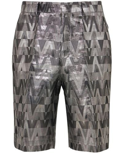 Valentino Shorts de lúrex - Gris