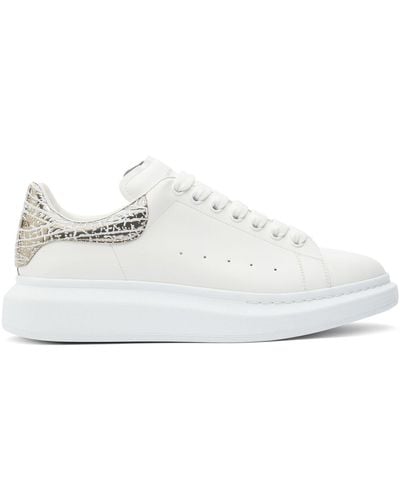 Alexander McQueen 45Mm Oversized Leather Sneakers - White