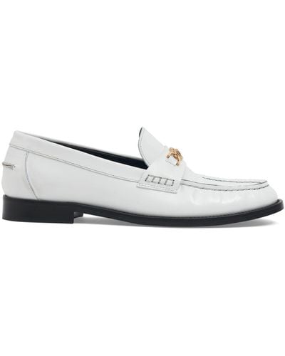 Versace 20mm Hohe Loafers Aus Leder - Weiß