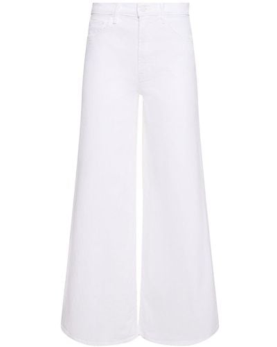 Mother The Undercover Raw Cut Flared Jeans - White