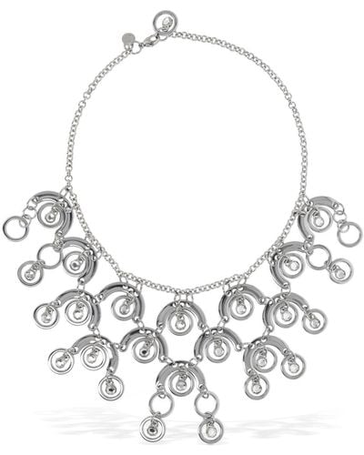 Rabanne Sphere Crystal Necklace - White