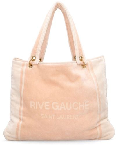 Saint Laurent Rive Gauche タオルトートバッグ - ナチュラル