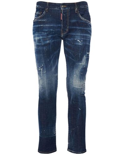 DSquared² Skater Fit Cotton Denim Jeans - Blue