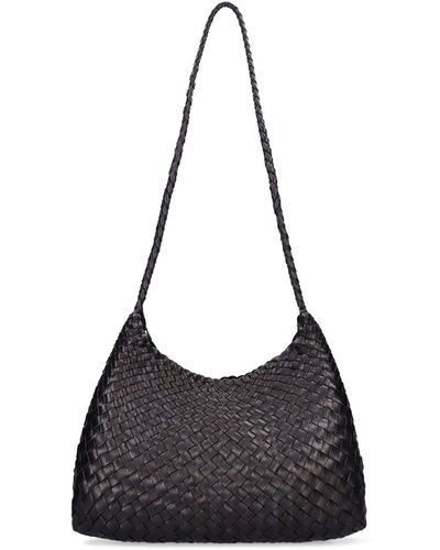 Dragon Diffusion Santa Rosa Handwoven Tapered Leather Bag - Black